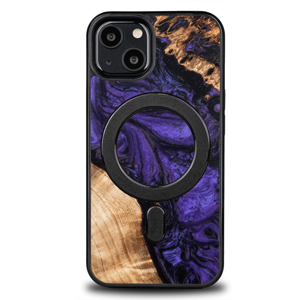 Holzhülle für iPhone 13, Bewood Unique Violet für MagSafe