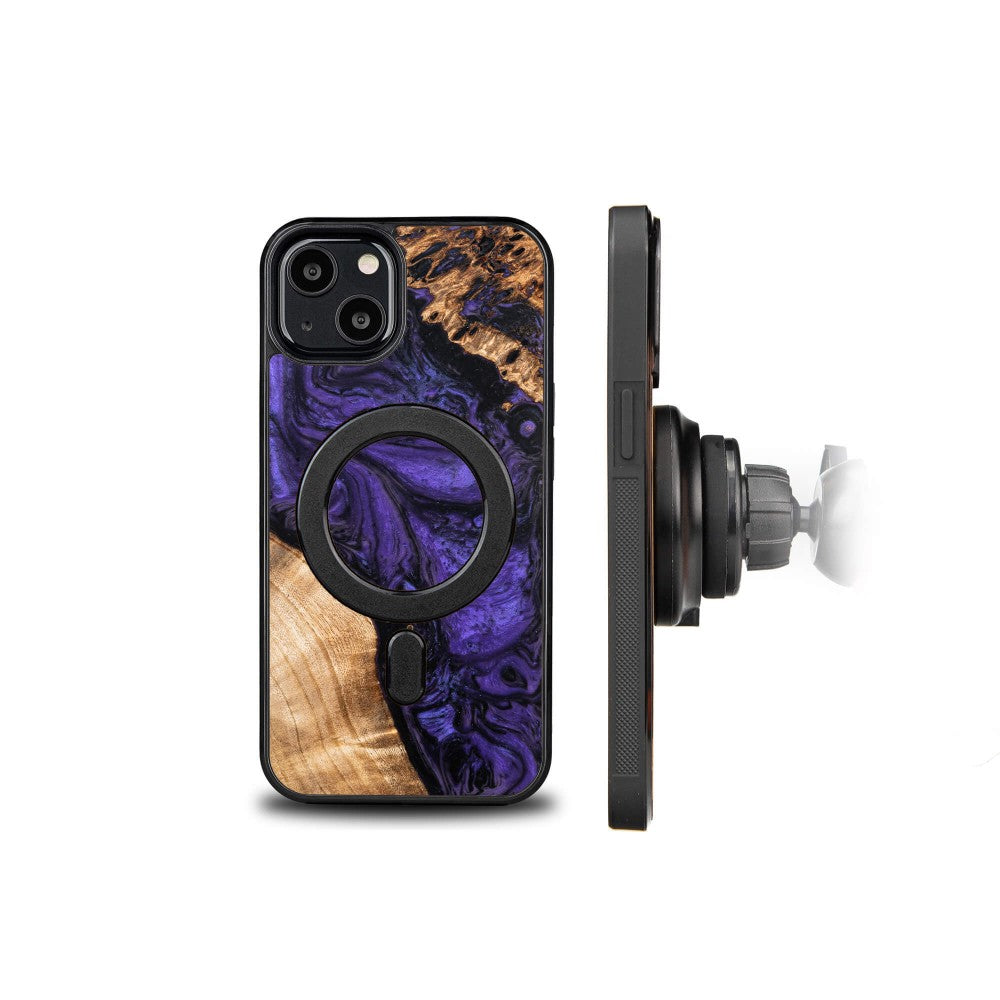 Holzhülle für iPhone 13, Bewood Unique Violet für MagSafe