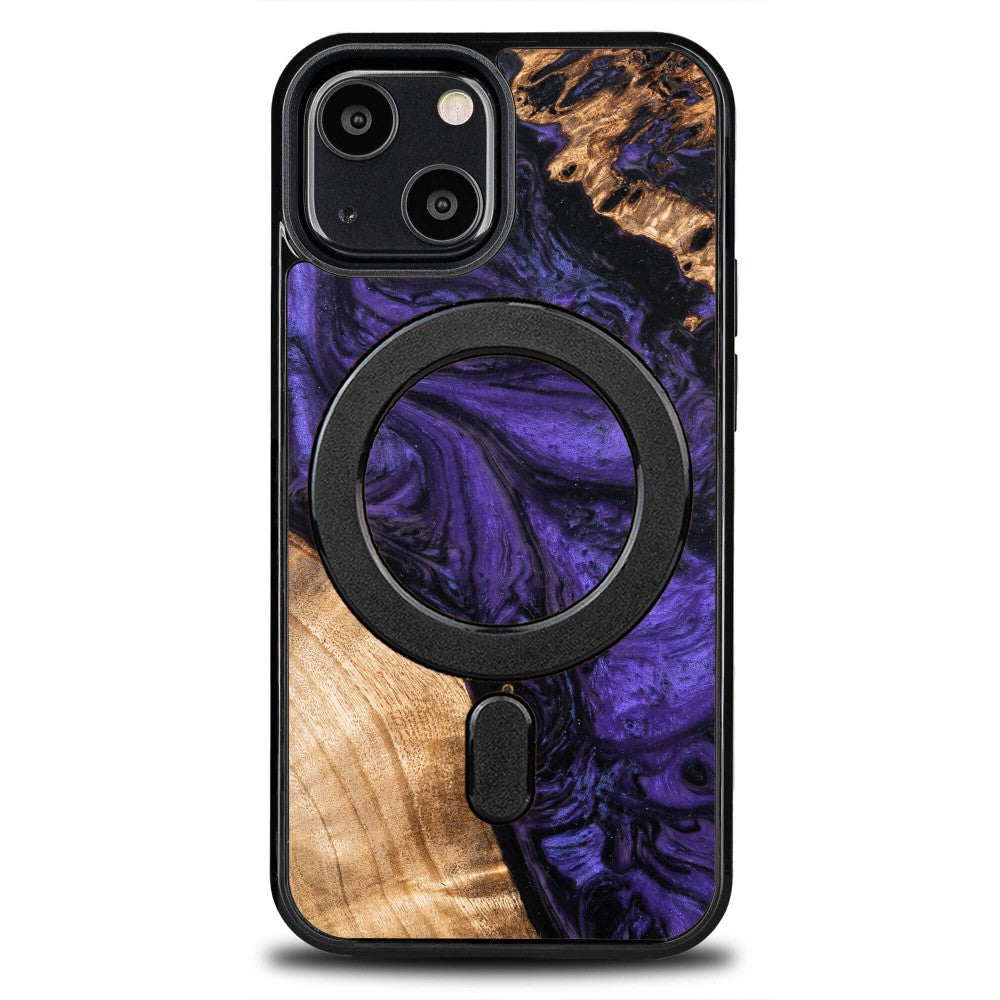 Holzhülle für iPhone 13 Mini, Bewood Unique Violet für MagSafe