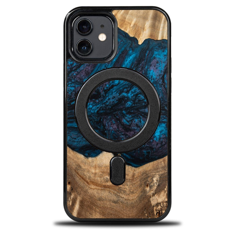 Holzhülle für iPhone 12 Pro / 12, Bewood Unique Planets Neptun für MagSafe