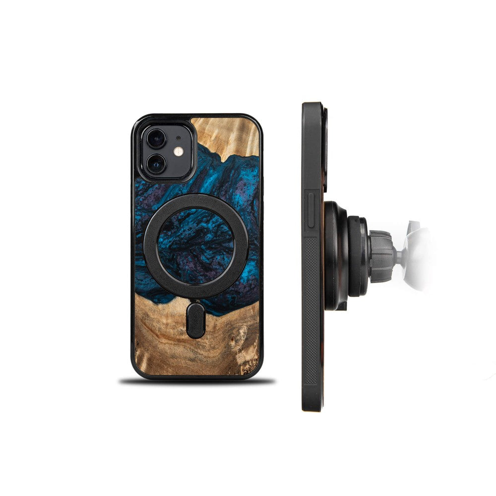 Holzhülle für iPhone 12 Pro / 12, Bewood Unique Planets Neptun für MagSafe