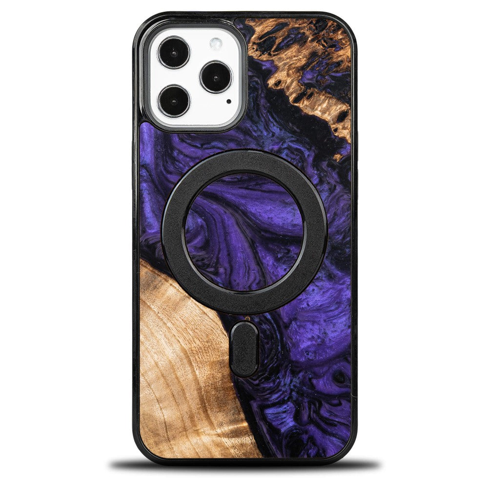 Holzhülle für iPhone 12 Pro Max, Bewood Unique Violet für MagSafe
