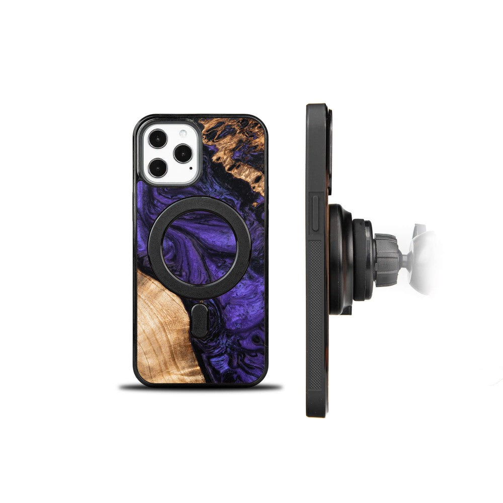 Holzhülle für iPhone 12 Pro Max, Bewood Unique Violet für MagSafe