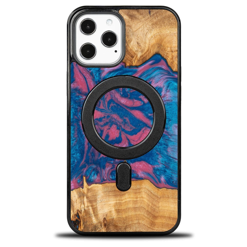 Holzhülle für iPhone 12 Pro Max, Bewood Unique Neons Vegas für MagSafe