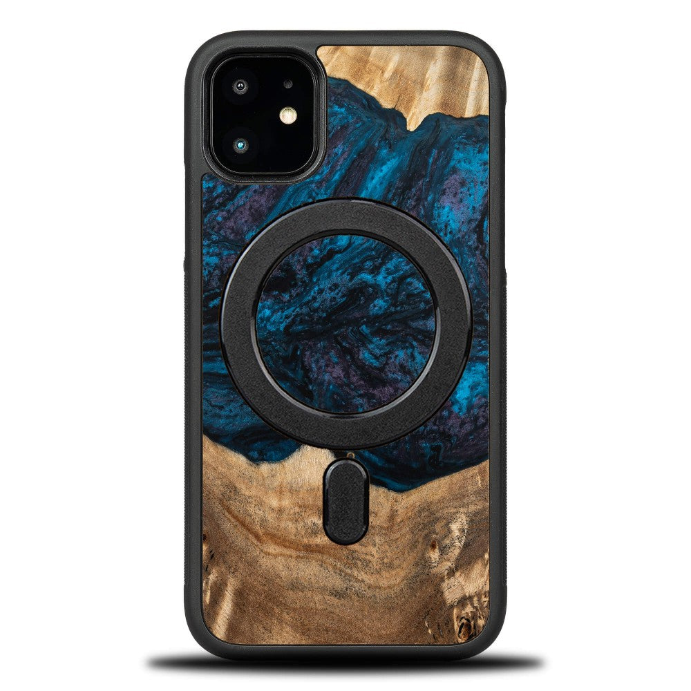Holzhülle für iPhone 11, Bewood Unique Planets Neptun für MagSafe