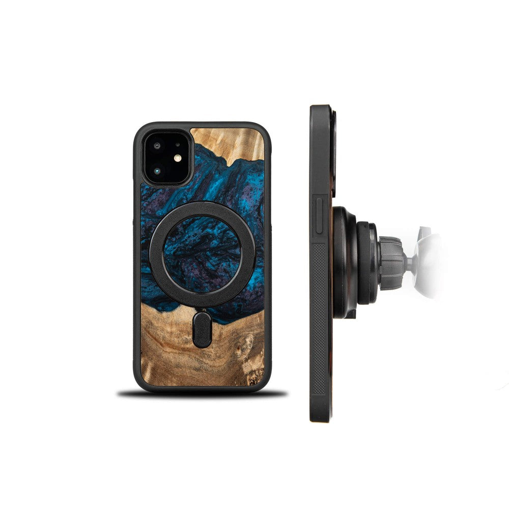 Holzhülle für iPhone 11, Bewood Unique Planets Neptun für MagSafe