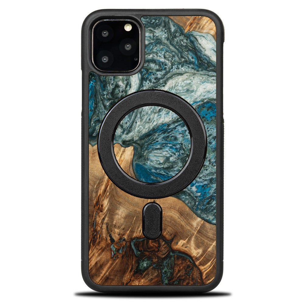 Holzhülle für iPhone 11 Pro Max, Bewood Unique Planets Erde für MagSafe