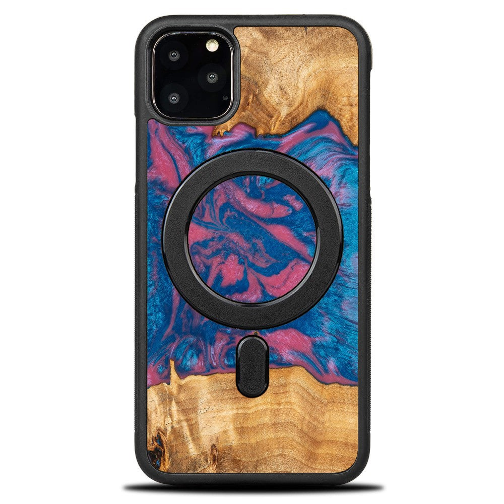 Holzhülle für iPhone 11 Pro Max, Bewood Unique Neons Vegas für MagSafe