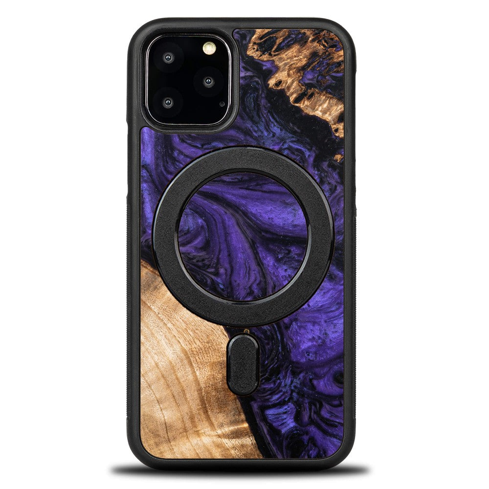 Holzhülle für iPhone 11 Pro, Bewood Unique Violet für MagSafe