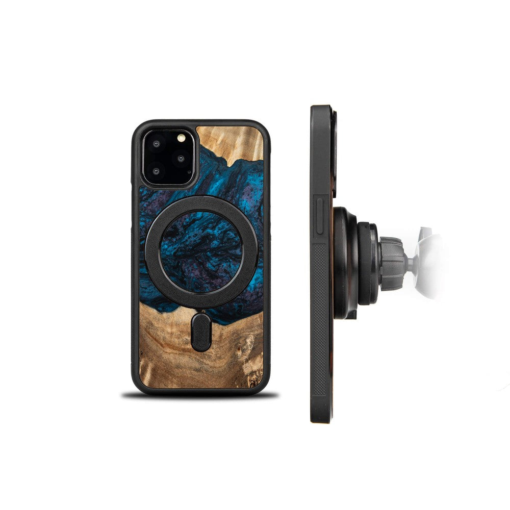 Holzhülle für iPhone 11 Pro, Bewood Unique Planets Neptun für MagSafe