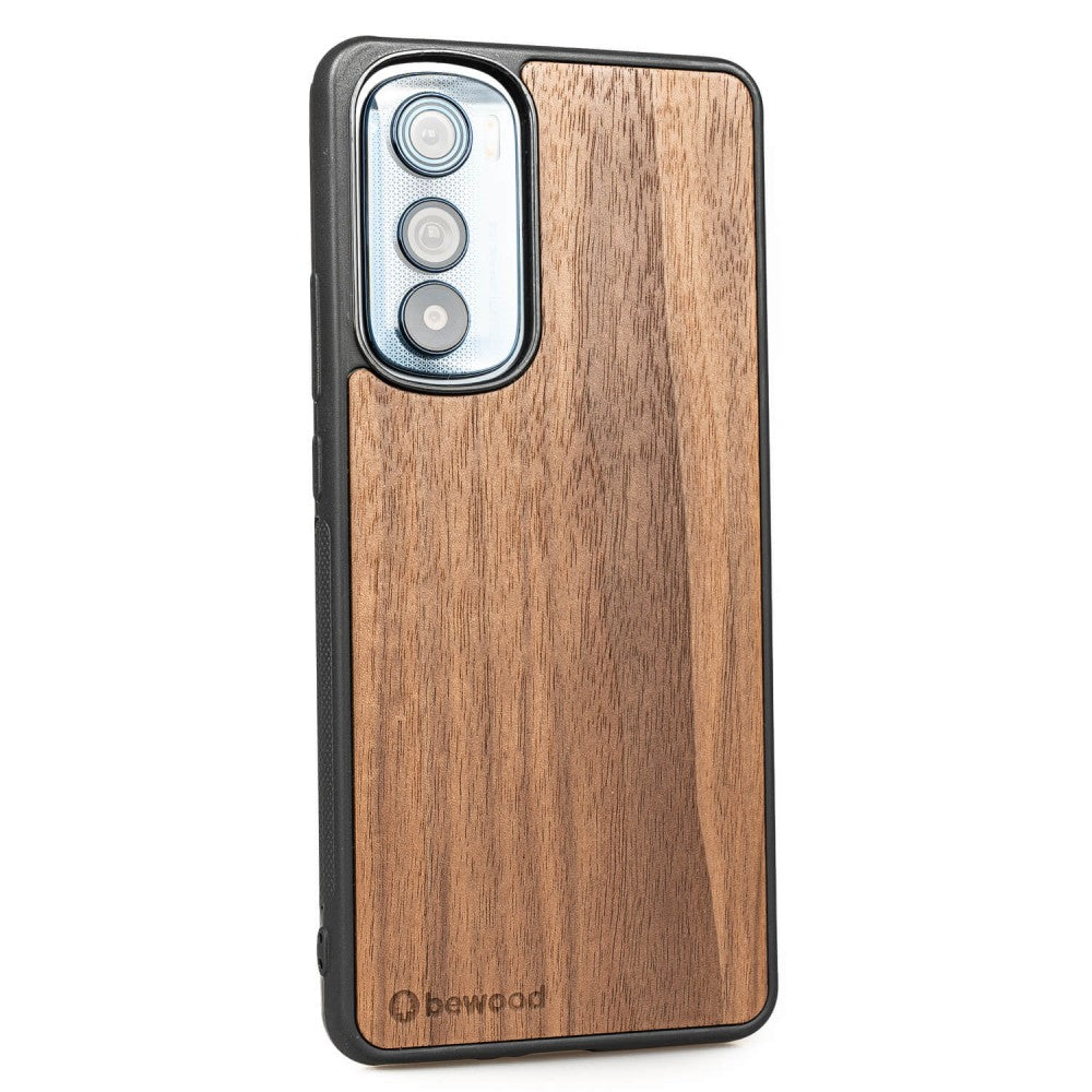 Holzhülle für Motorola Edge 30, Bewood Amerikanischer Nussbaum