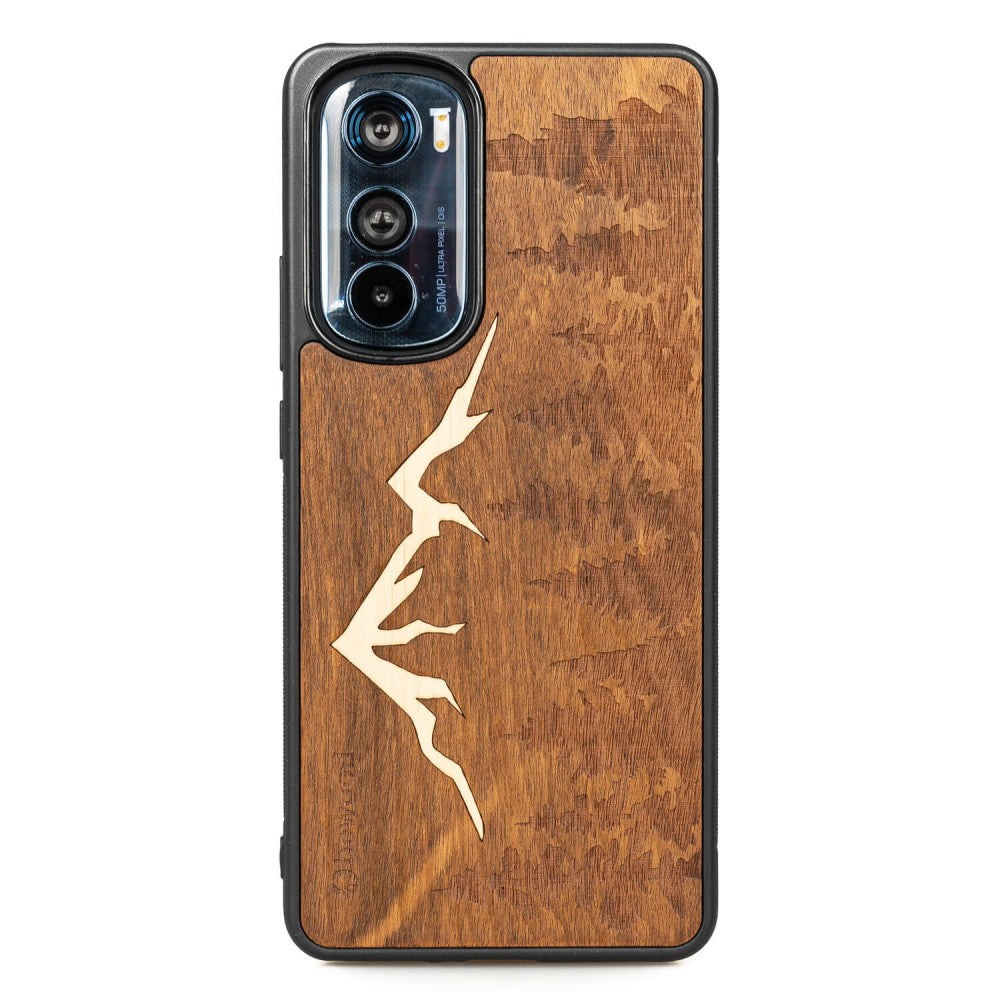 Holzhülle für Motorola Edge 30 Fusion, Bewood Imbuia-Gebirge