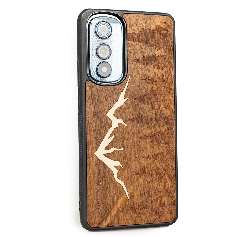 Holzhülle für Motorola Edge 30 Fusion, Bewood Imbuia-Gebirge