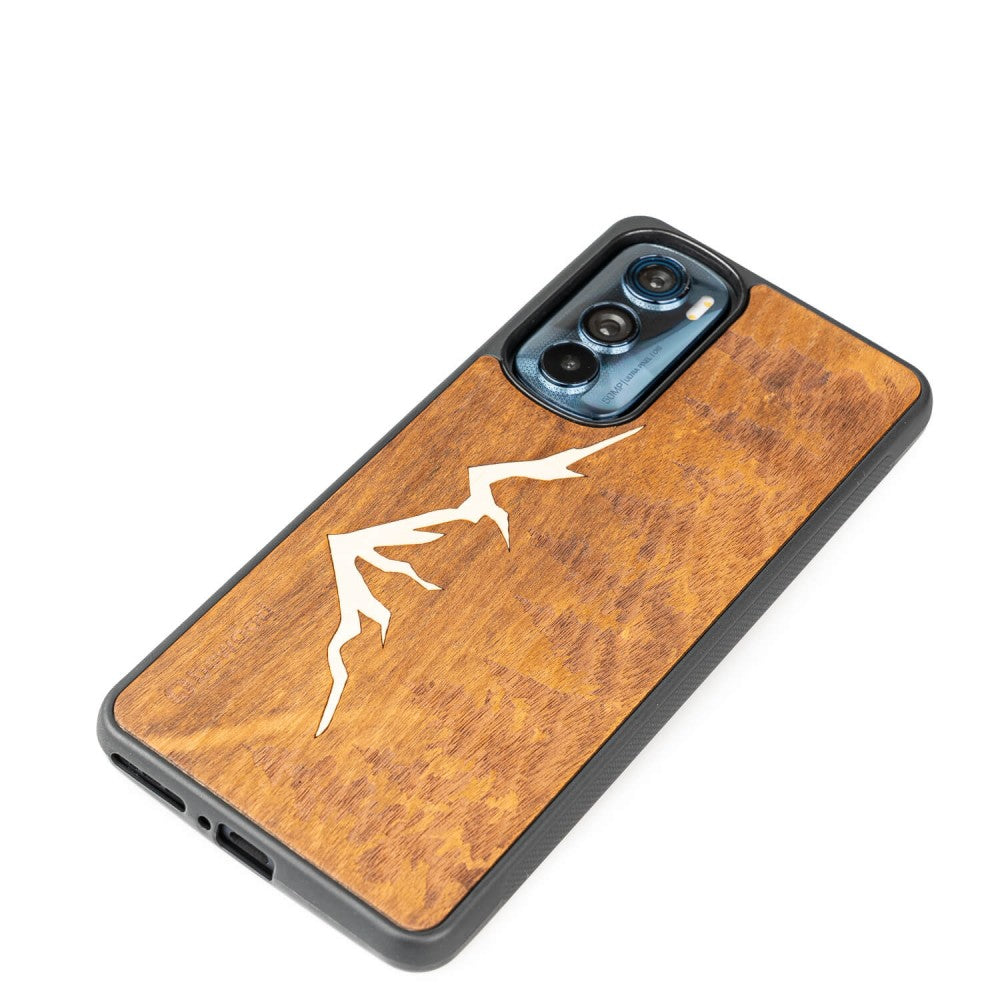 Holzhülle für Motorola Edge 30 Fusion, Bewood Imbuia-Gebirge