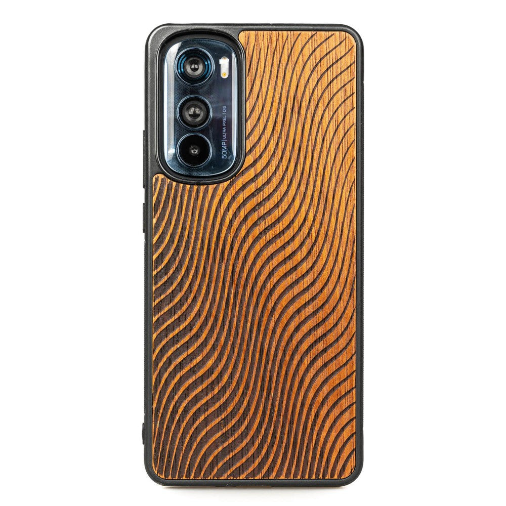Holzhülle für Motorola Edge 30, Bewood Merbauwellen