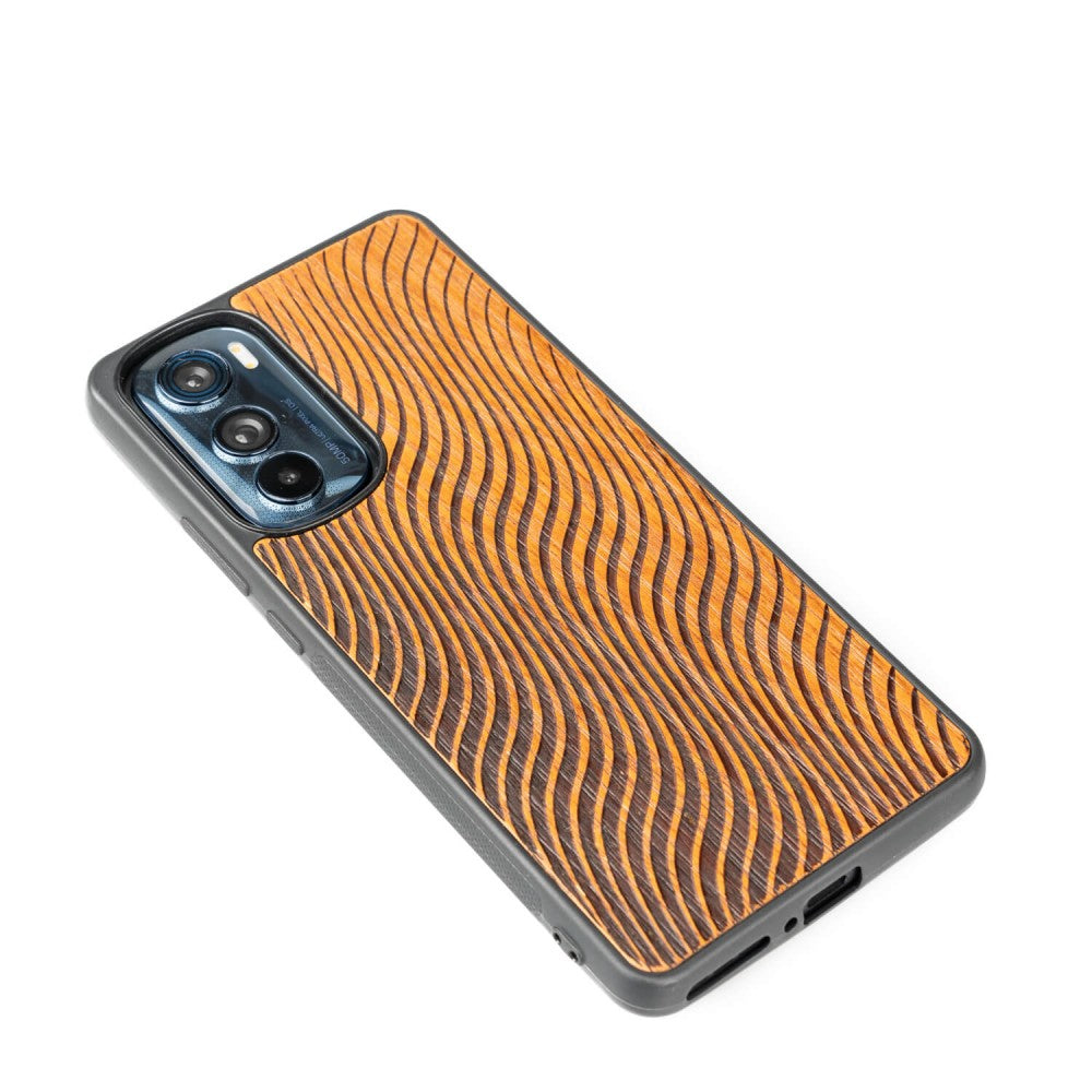 Holzhülle für Motorola Edge 30, Bewood Merbauwellen