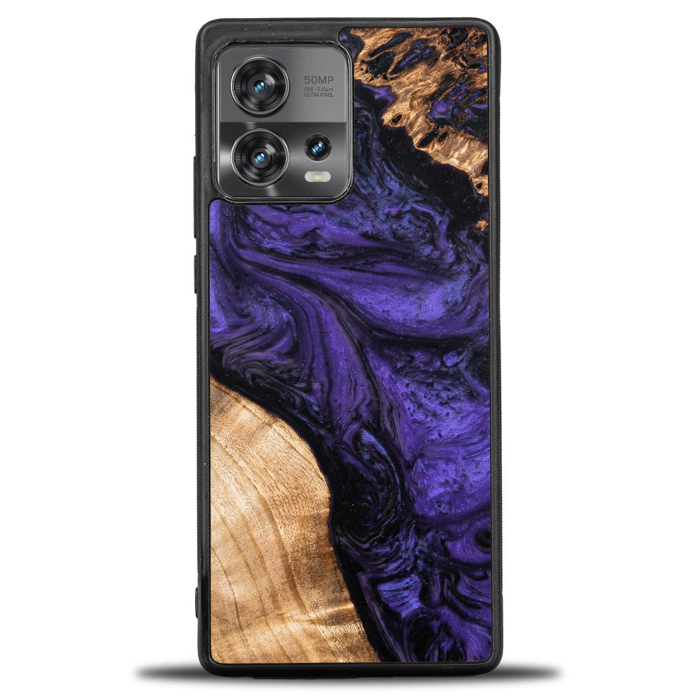 Holzhülle für Motorola Edge 30 Fusion, Bewood Unique Violet