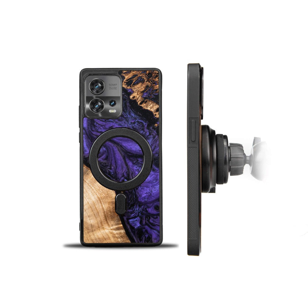 Holzhülle für Motorola Edge 30 Fusion, Bewood Unique Violet
