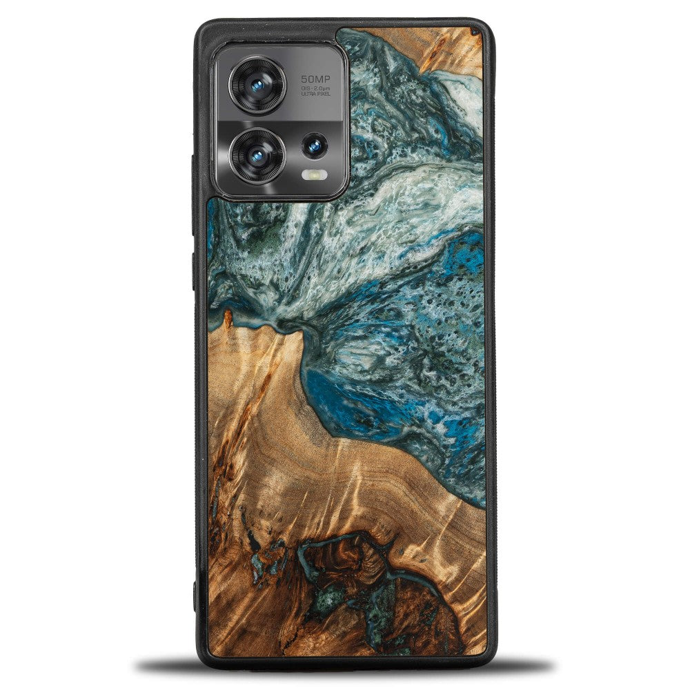 Holzhülle für Motorola Edge 30 Fusion, Bewood Unique Planets Erde