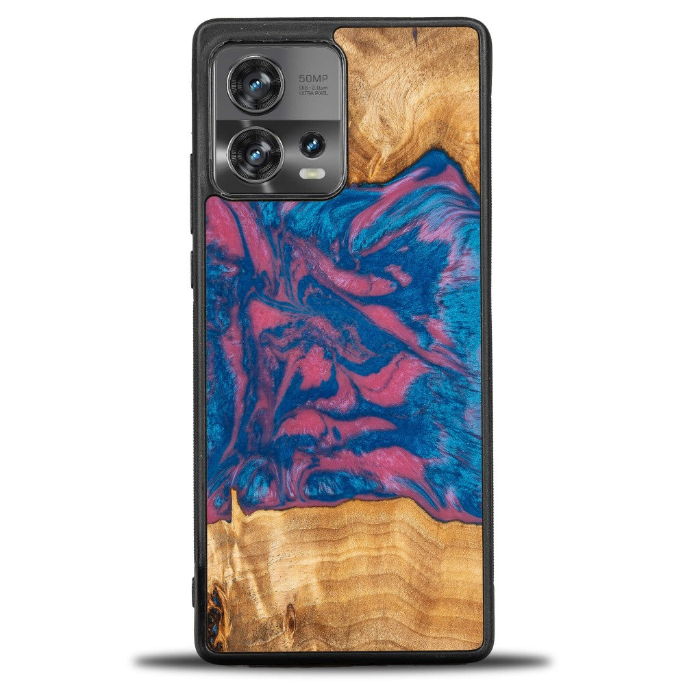Holzhülle für Motorola Edge 30 Fusion, Bewood Unique Neons Vegas