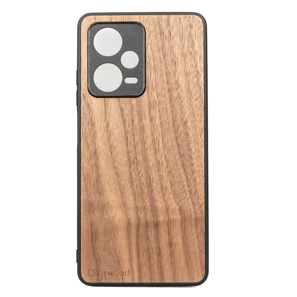 Holzhülle für Xiaomi Redmi Note 12 Pro+ 5G, Bewood Amerikanischer Nussbaum