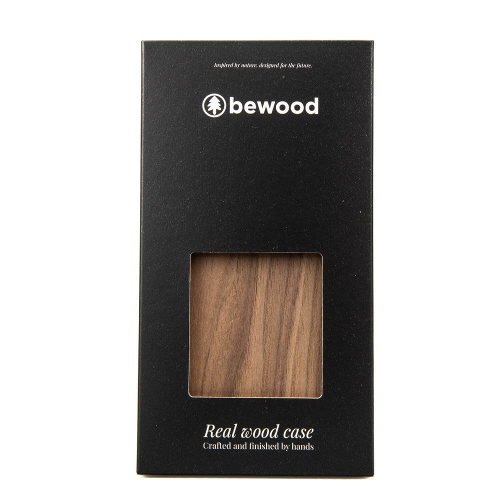 Holzhülle für Xiaomi Redmi Note 12 Pro+ 5G, Bewood Amerikanischer Nussbaum