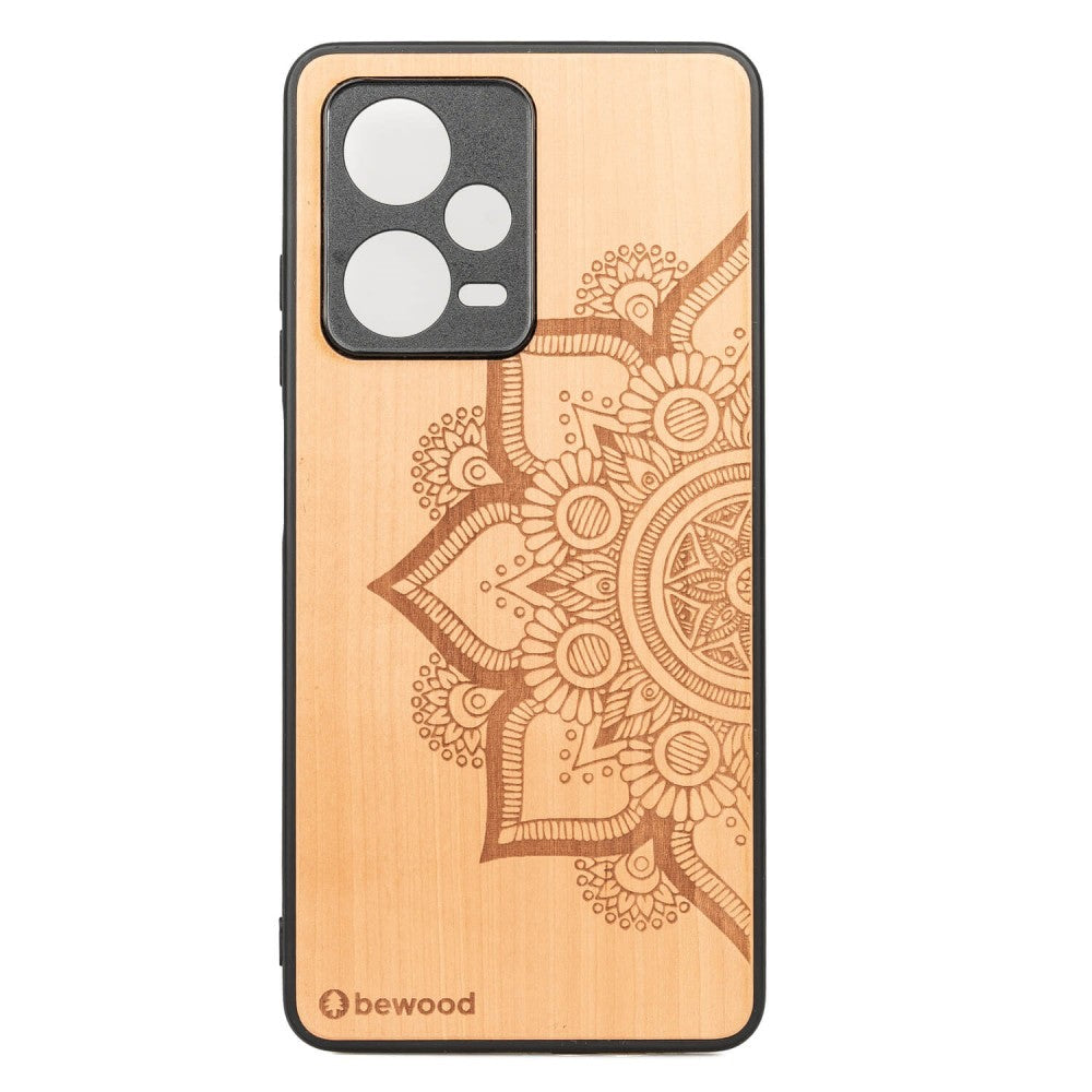 Holzhülle für Xiaomi Redmi Note 12 Pro+ 5G, Bewood Apfelbaum Mandala