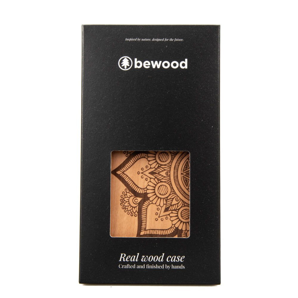Holzhülle für Xiaomi Redmi Note 12 Pro+ 5G, Bewood Apfelbaum Mandala