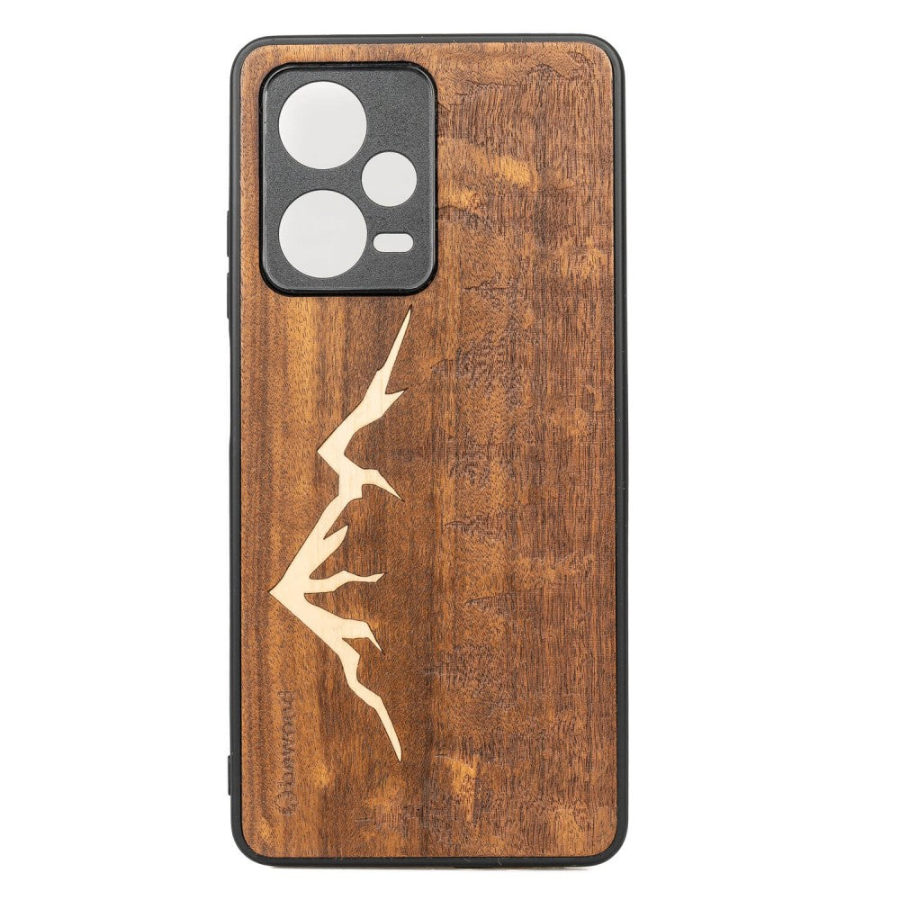 Holzhülle für Xiaomi Redmi Note 12 Pro+ 5G, Bewood Imbuia-Gebirge