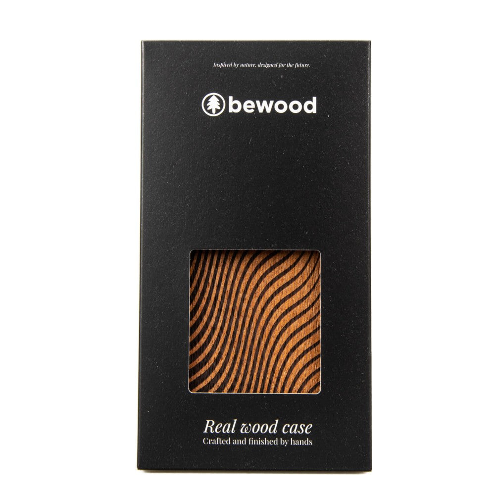 Holzhülle für Xiaomi Redmi Note 12 Pro+ 5G, Bewood Merbauwellen