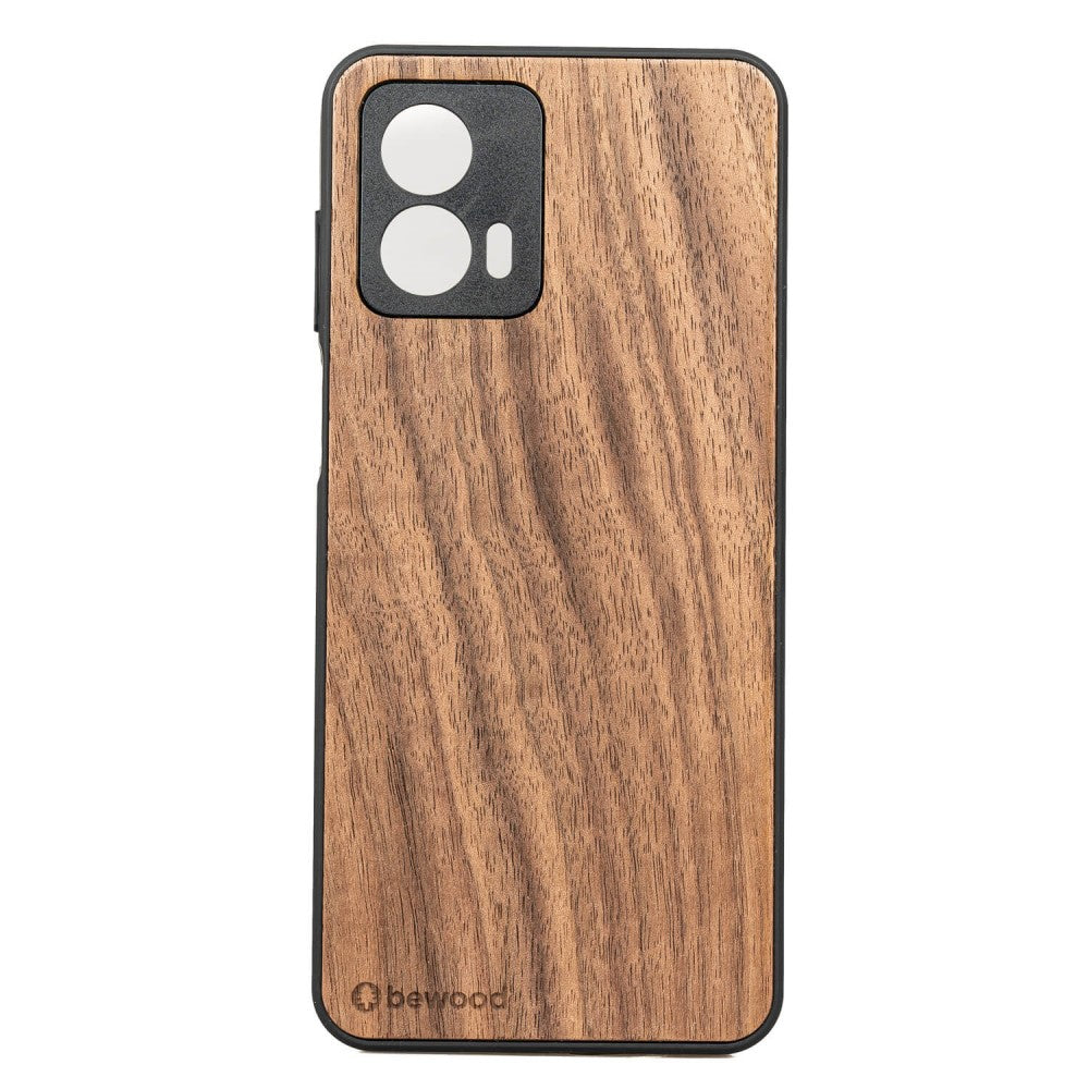 Holzhülle für Motorola Moto G73 5G, Bewood Amerikanischer Nussbaum
