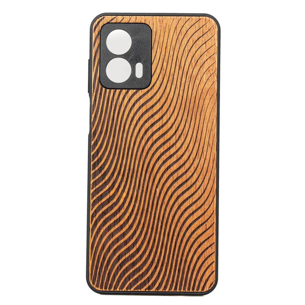 Holzhülle für Motorola Moto G73 5G, Bewood Merbauwellen