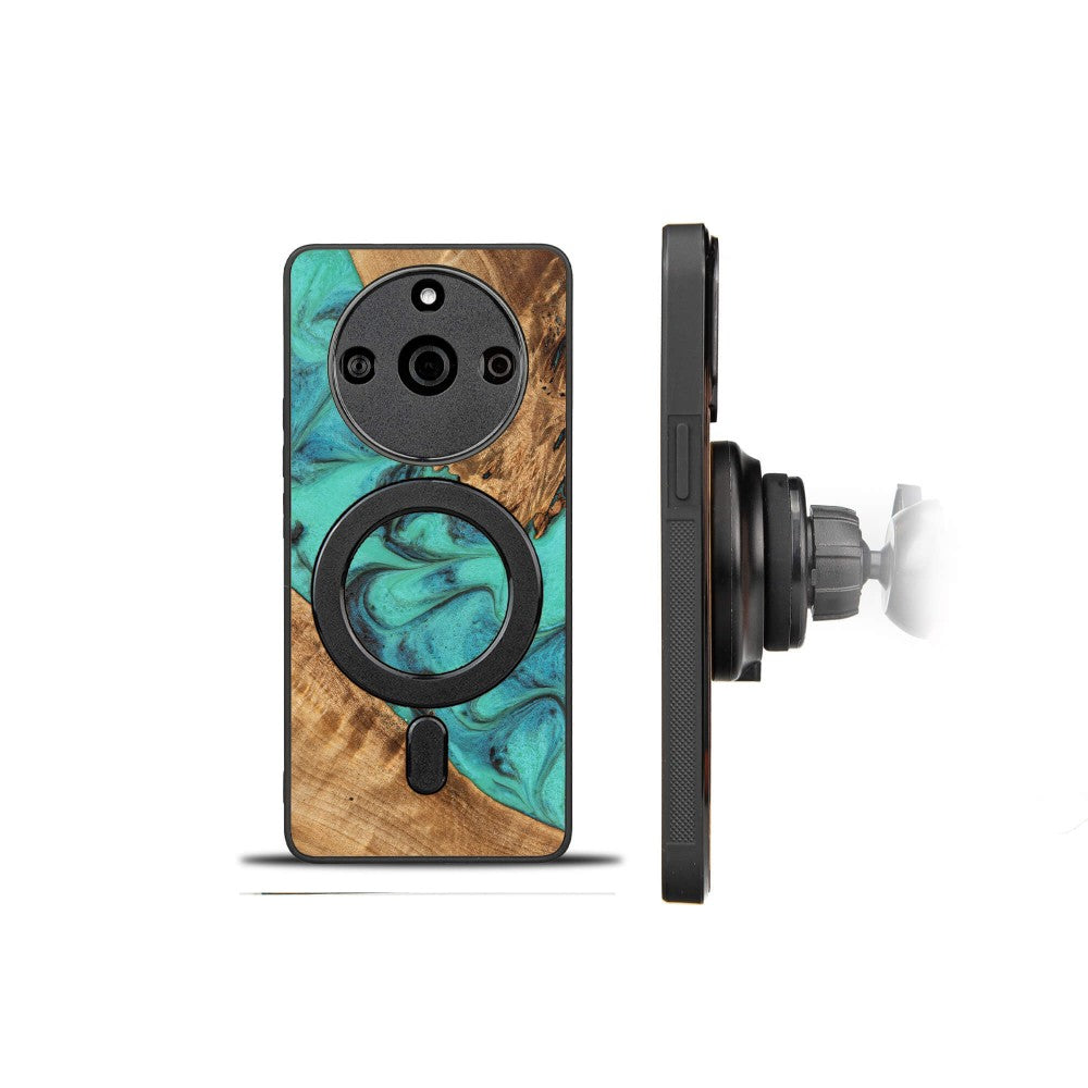 Holzhülle für Realme 11 Pro / 11 Pro+, Bewood Unique Turquoise