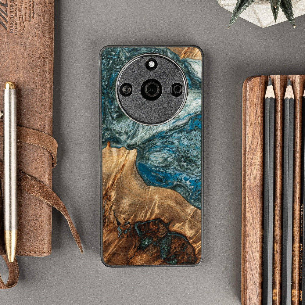 Holzhülle für Realme 11 Pro / 11 Pro+, Bewood Unique Planets Erde