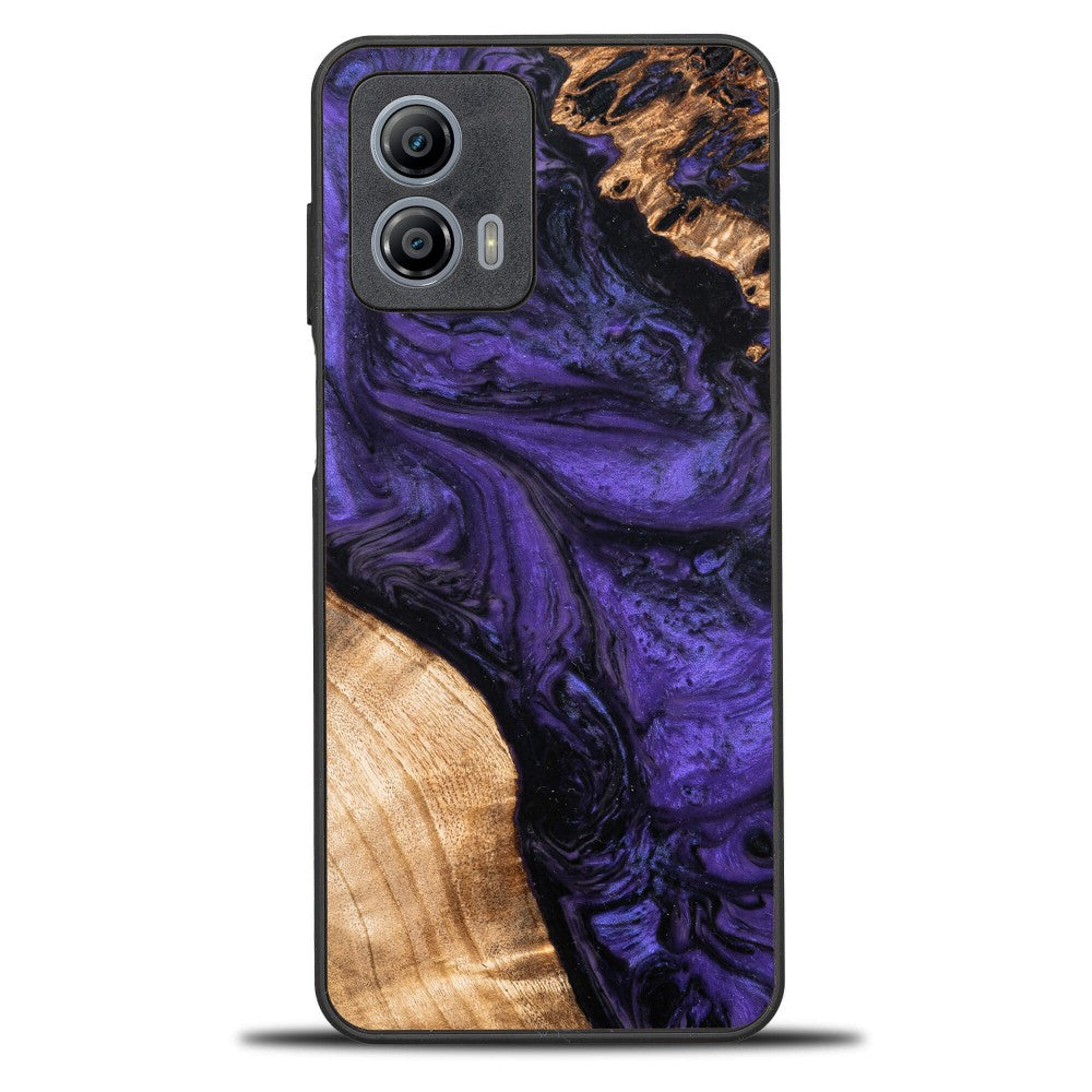 Holzhülle für Motorola Moto G73 5G, Bewood Unique Violet