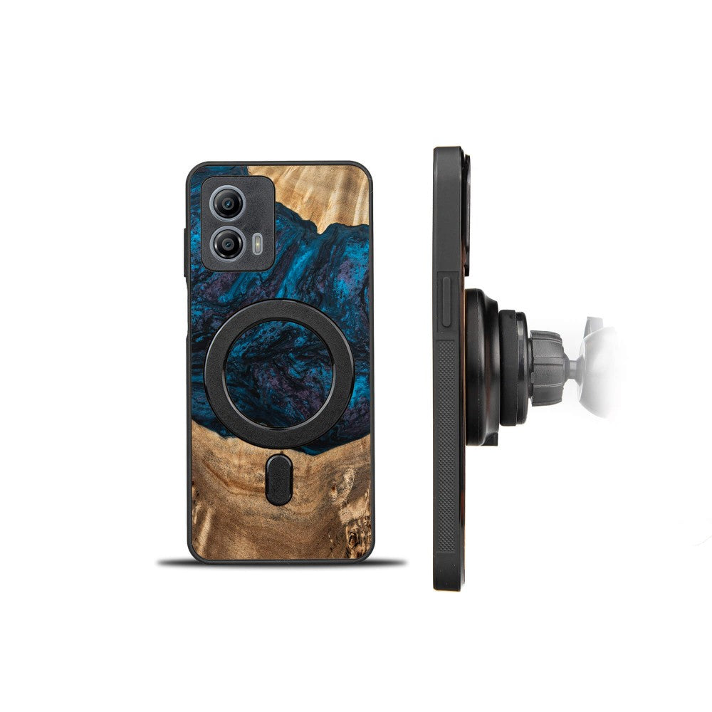 Holzhülle für Motorola Moto G73 5G, Bewood Unique Planets Neptun