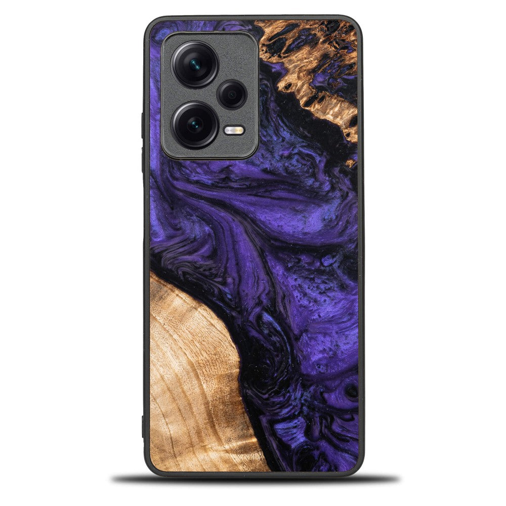 Holzhülle für Xiaomi Redmi Note 12 Pro+ 5G, Bewood Unique Violet
