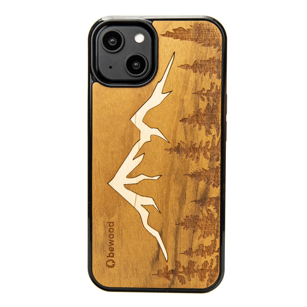 Holzhülle für iPhone 15, Bewood Imbuia-Gebirge