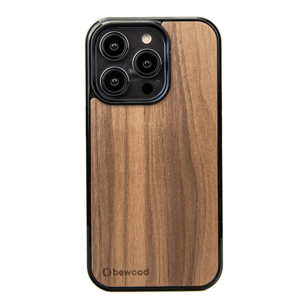 Holzhülle für iPhone 15 Pro, Bewood Amerikanischer Nussbaum