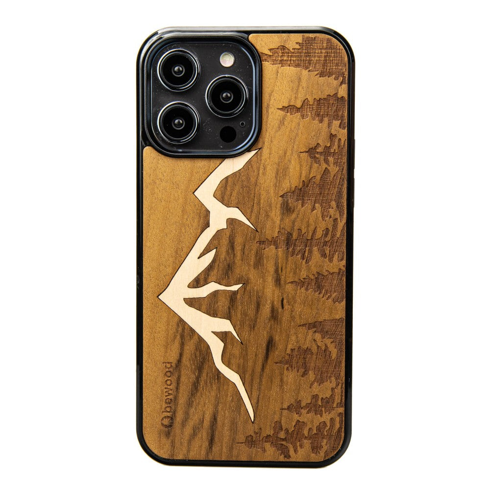 Holzhülle für iPhone 15 Pro Max, Bewood Imbuia-Gebirge