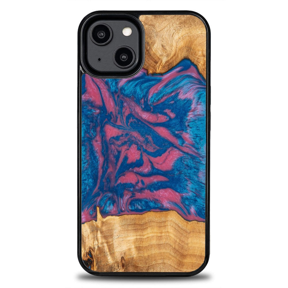 Holzhülle für iPhone 15, Bewood Unique Neons Vegas
