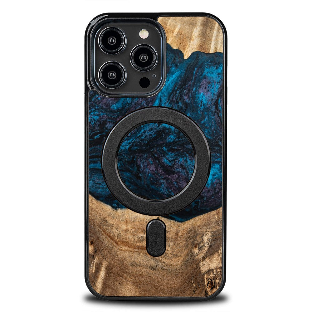 Holzhülle für iPhone 15 Pro Max, Bewood Unique Planets Neptun für MagSafe