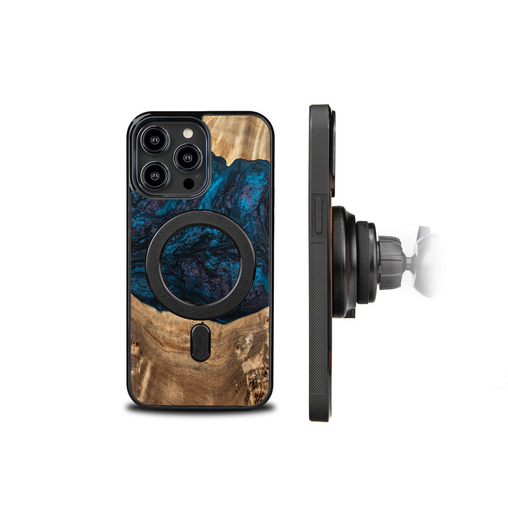 Holzhülle für iPhone 15 Pro Max, Bewood Unique Planets Neptun für MagSafe