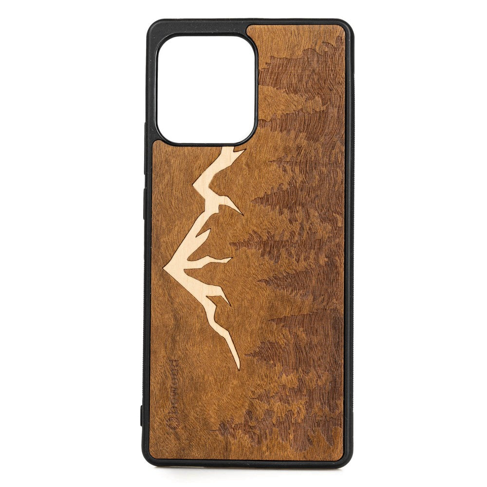 Holzhülle für Motorola Edge 40 Pro, Bewood Imbuia-Gebirge