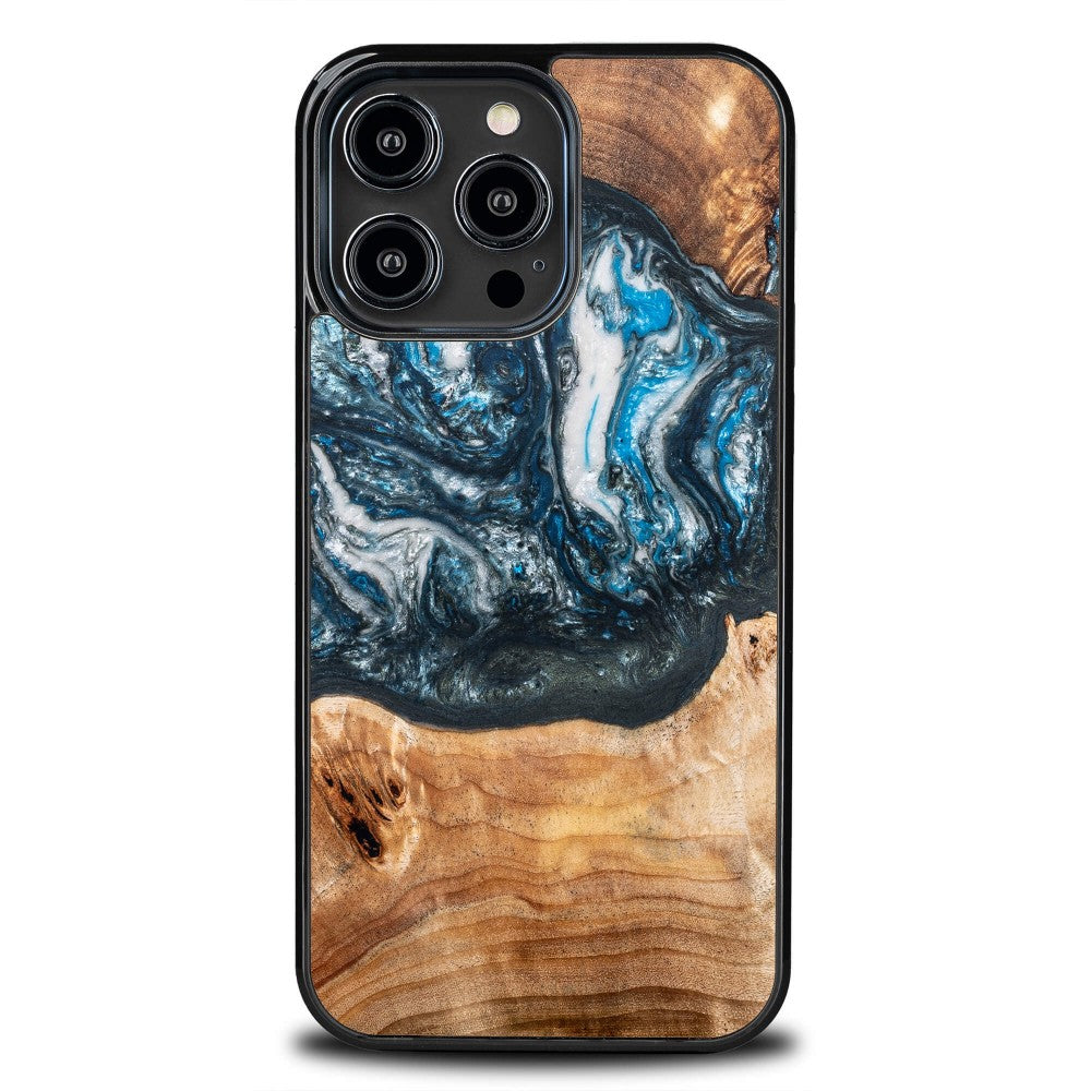Holzhülle für iPhone 14 Pro Max, Bewood Unique Planets Erde