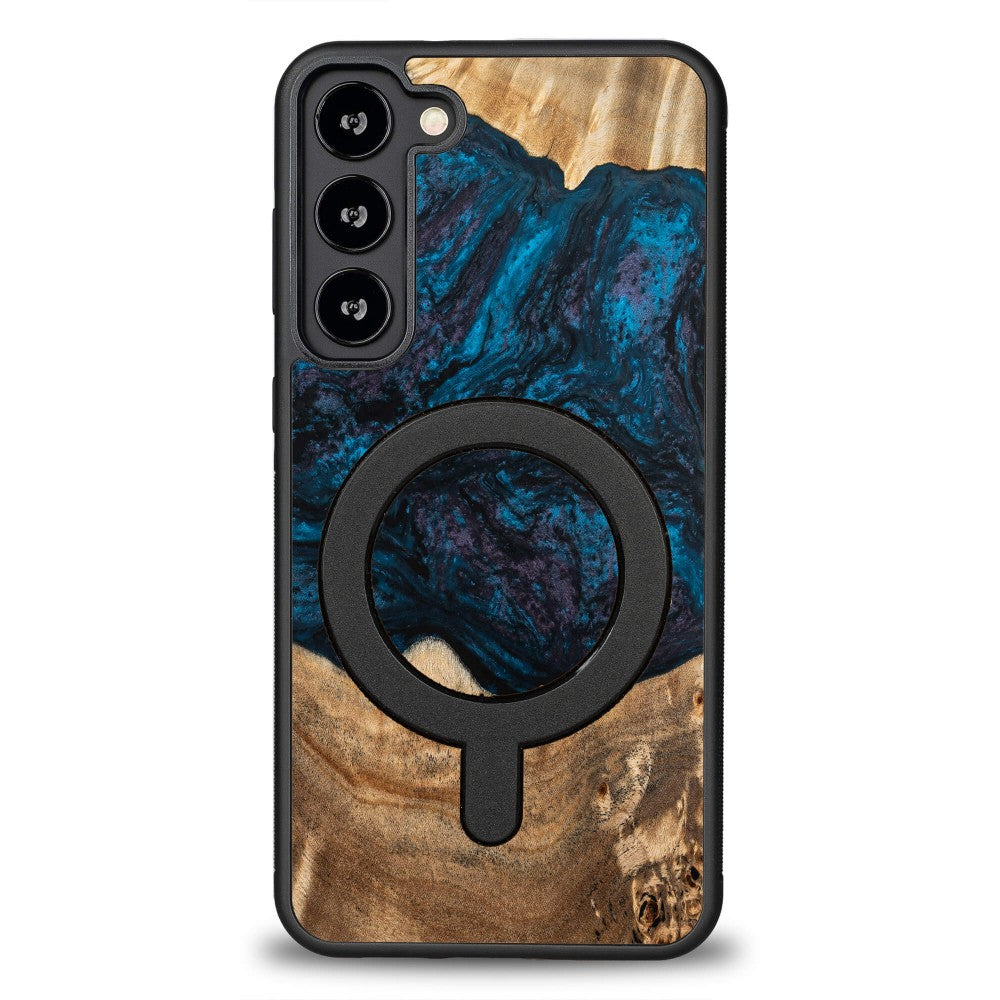 Holzhülle für Galaxy S23 Plus, Bewood Unique Planets Neptun für MagSafe