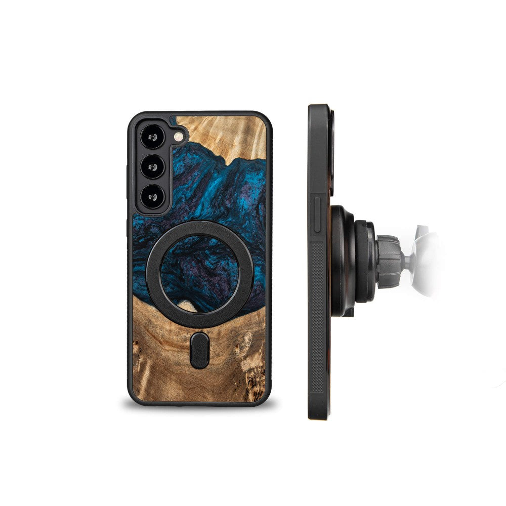 Holzhülle für Galaxy S23 Plus, Bewood Unique Planets Neptun für MagSafe