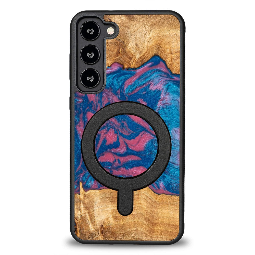 Holzhülle für Galaxy S23 Plus, Bewood Unique Neons Vegas für MagSafe