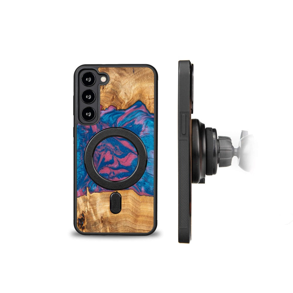 Holzhülle für Galaxy S23 Plus, Bewood Unique Neons Vegas für MagSafe