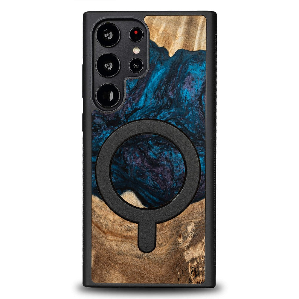 Holzhülle für Galaxy S23 Ultra, Bewood Unique Planets Neptun für MagSafe